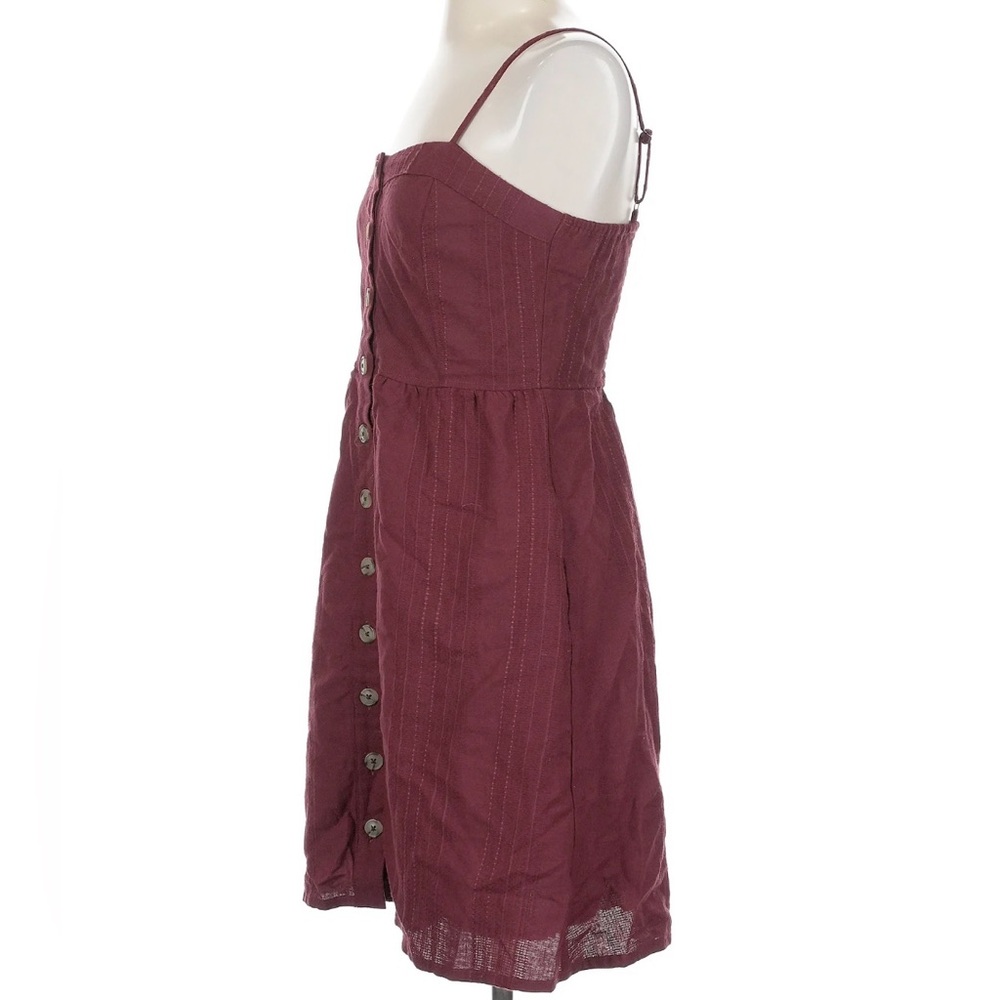 Universal Thread Front Button Rayon Linen Midi Su… - image 4